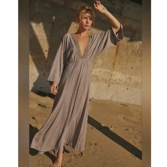 Free People Gray Maxi Dress - Picture 4 of 13
